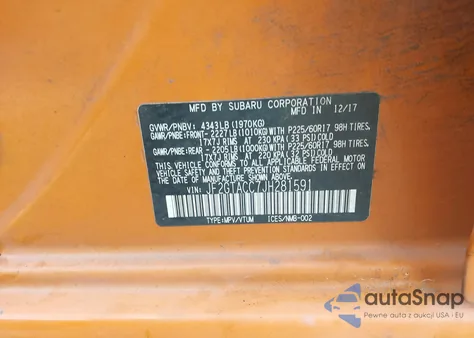 2018 Subaru Crosstrek 2.0I Premium из США, поврежденный, VIN JF2GTACC7JH281591